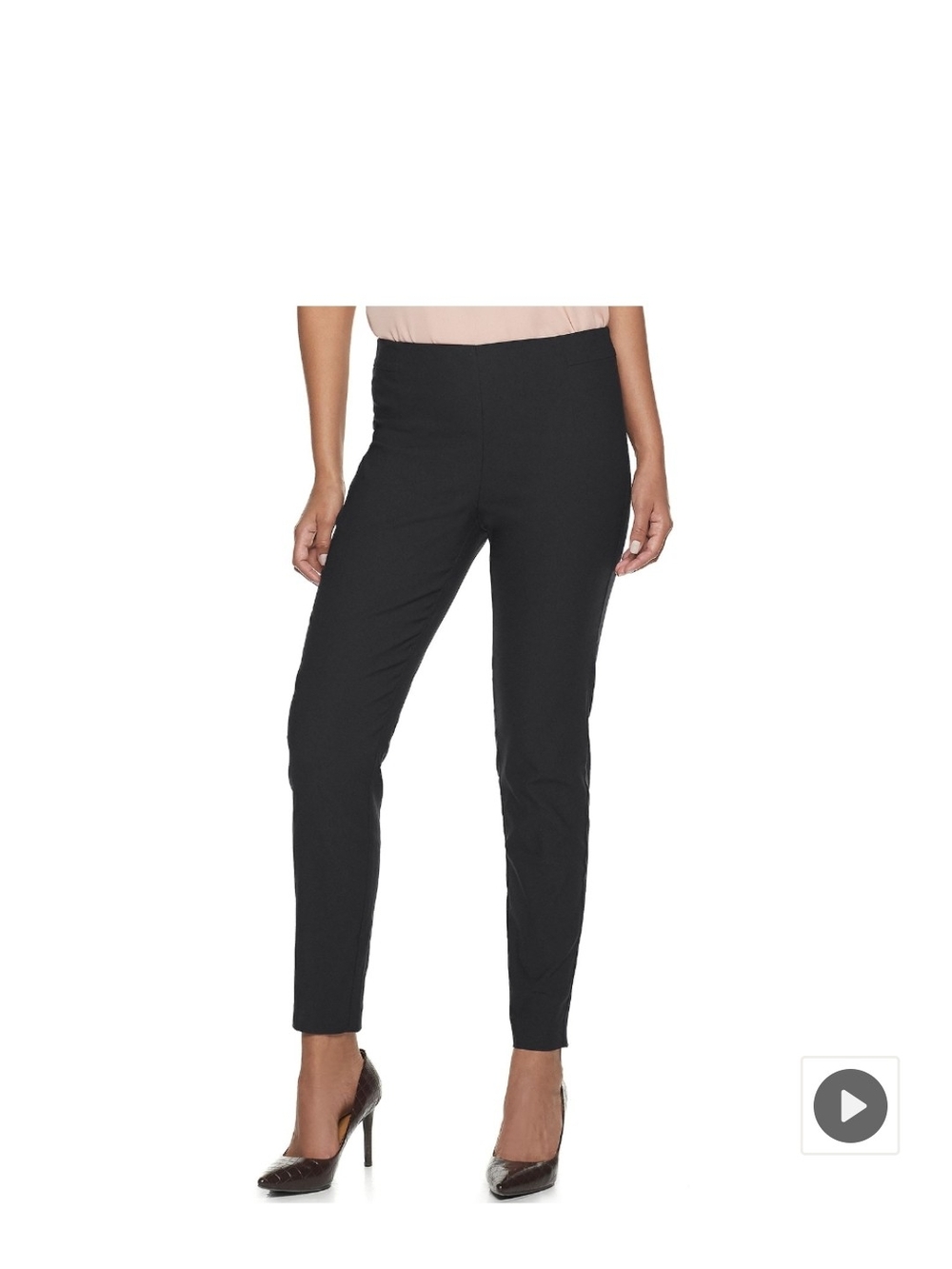 Elle Pull-On Skinny Stretch Pant in Navy Blue